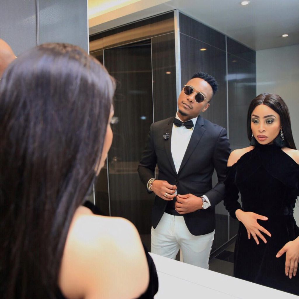 Khanyi Mbau with boyfriend