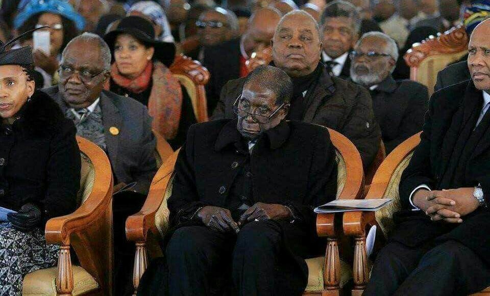 Zimbabwean President SLEEPS while others WORK - PICTURES