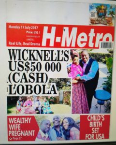 Wicknell Pays $50000 Lobola