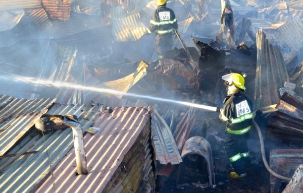 fire in Sandton