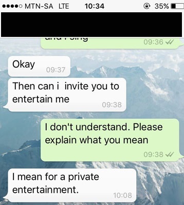 Skolopad asked for sex