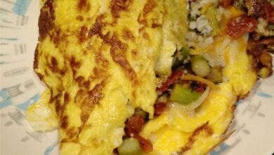 Greek Omelet with Asparagus and Feta Cheese