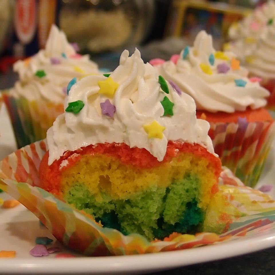 Rainbow Cupcakes recipe