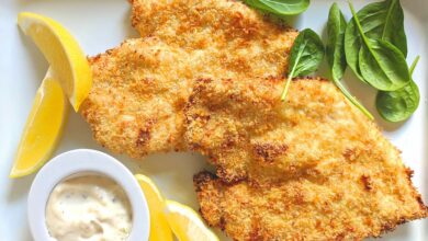 Air fryer crumbed chicken schnitzel recipe