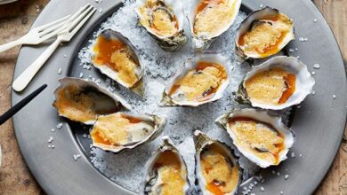 Barbecued oysters with chilli butter recipe