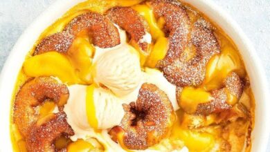 Lemon custard doughnut pudding recipe