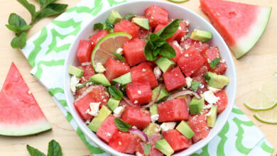 Avocado Watermelon Salad recipe