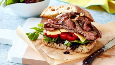 Rump steak sandwich