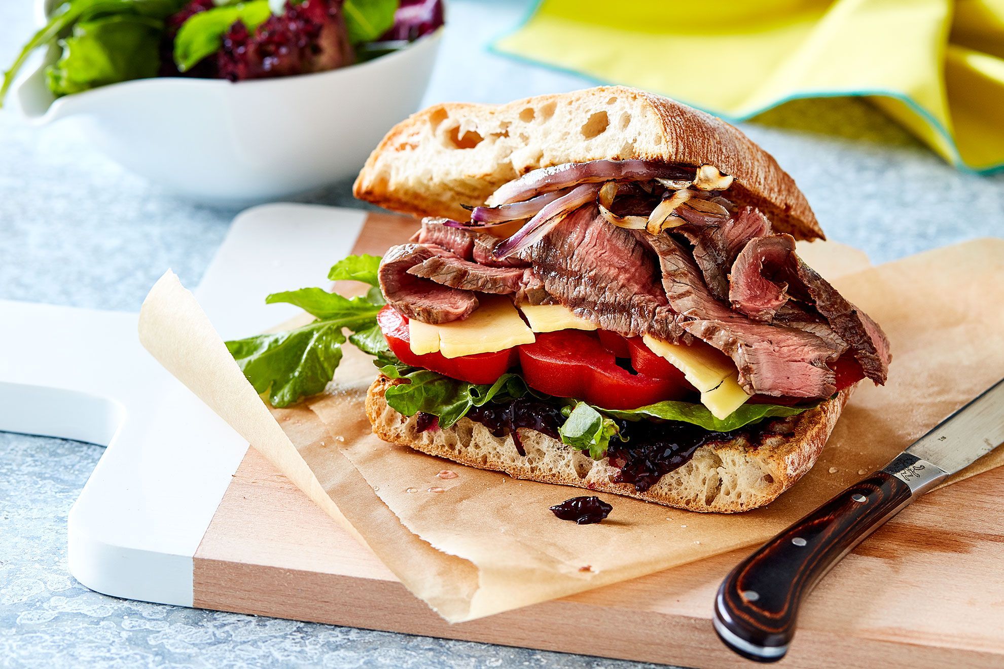 Rump steak sandwich